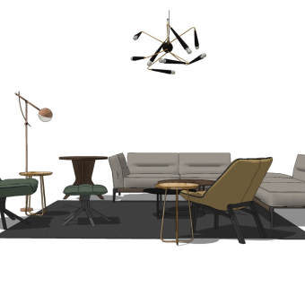 精品客厅设计家具模型 (93)